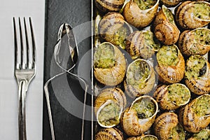 Bourgogne Escargots, Snails with herbs butter, with marrow