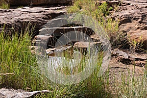 Bourke`s Luck potholes, Blyde River Canyon near Graskop, Mpumalanga, South Africa. Form part of the Panorama Route.