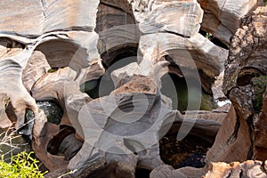 Bourke`s Luck potholes, Blyde River Canyon near Graskop, Mpumalanga, South Africa. Form part of the Panorama Route.