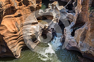 Bourke`s Luck Potholes rock formation in Blyde River Canyon Reserve, South Africa