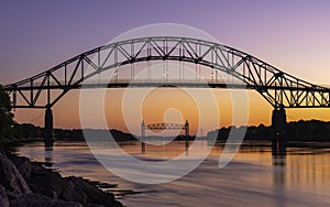 Tidal Change under the Borne Bridge at the Cape Cod Canal photo