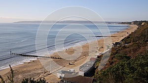 Bournemouth beach England UK south coast near to Poole known for beautiful sandy beaches