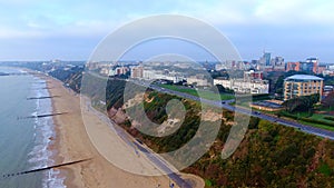 Bournemouth beach and pier in England