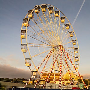 The Bournemouth big wheel in late afternoon sun