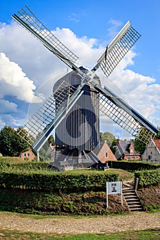 Bourtange wooden windmill, Groningen, the Netherlands.