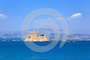 Bourtzi castle island in Nafplion, Greece