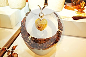Boutique with Amber Necklaces