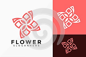 Boutique Flower Spa Logo Vector Design. Abstract emblem, designs concept, logos, logotype element for template