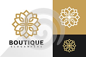 Boutique spa logo vector design. Abstract emblem, designs concept, logos, logotype element for template