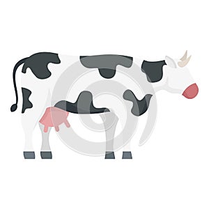 Bovine cow icon, flat style