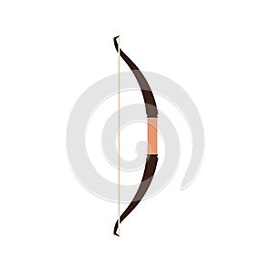 Bow arrow archery vector weapon target icon. Archer sport isolated hunter aim symbol shoot hunt illustration longbow