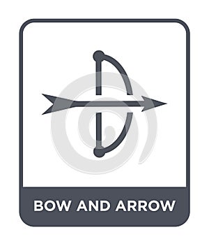 bow and arrow icon in trendy design style. bow and arrow icon isolated on white background. bow and arrow vector icon simple and