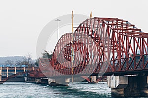 The bow and arrow shaped bridge Har Ki Pauri in Haridwar India