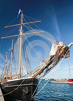 Bow of a big old sailing ship