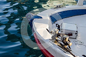 The bow of a boat photo