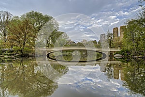 Bow bridge in Central Park, New York City