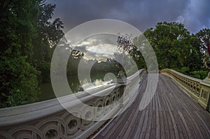 Bow bridge in summer