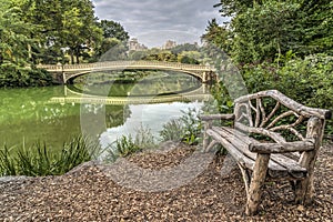 Bow bridge in summer