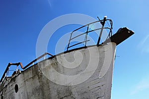 Bow of a derelict boat