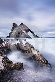 Bow Fiddle Rock on the Moray Coast of Scotland