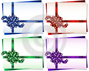 Bow Knot Ribbon Frame Gift Background Set