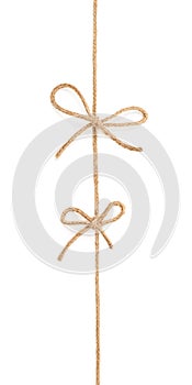Bow knots on a string isolated