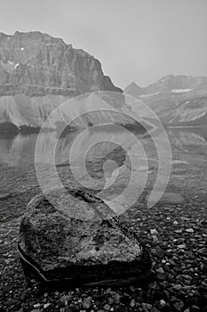 Bow Lake Reflection Banff National Park