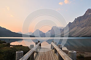 Bow Lake sunrise, Banff National Park