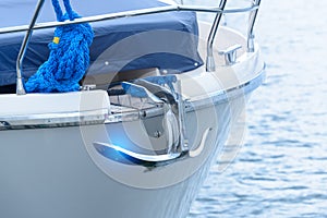 Bow of luxury boat