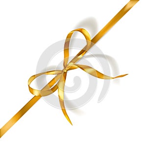 Bow made of narrow ribbon