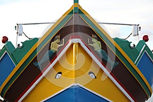 Bow of Maltese Luzzu boat