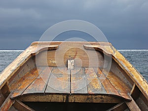 Bow of old rowing boat