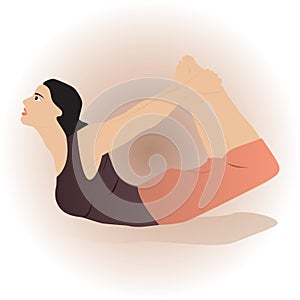 bow pose. Vector illustration decorative design