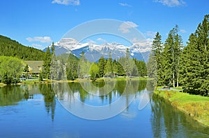 Bow river in Bamff National park.