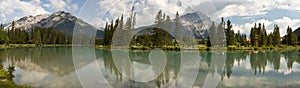 Bow River at Banff downtown, Alberta, Canada