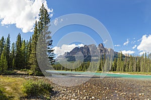 Bow River and Castle Mountain Banff National Park