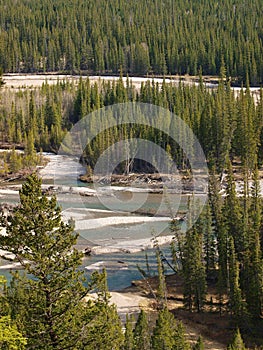 Bow River near Banff, Canadian Rocky Mountains, Canada