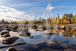 Bow River Reflections In The Fall