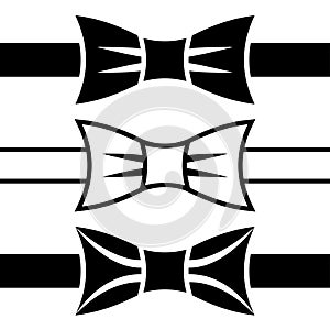 Bow tie black symbols