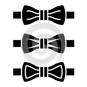 Bow tie black symbols