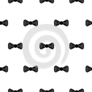 Bow tie black and white seamless pattern.