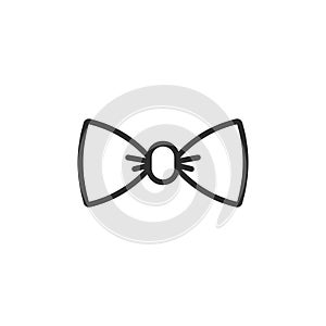 Bow Tie dress code line icon vector isolated 3