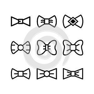 bow tie icon or logo isolated sign symbol vector illustration