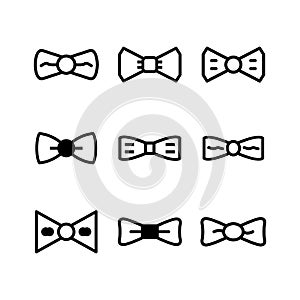 bow tie icon or logo isolated sign symbol vector illustration
