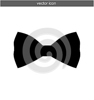 Bow tie icon silhouette isolated vector illustration flat strock concept