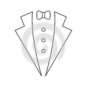 Bow tie icon suit icon vector