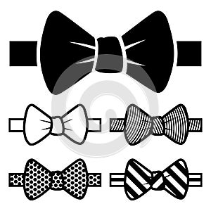Bow Tie Icons Set