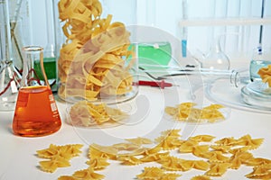 Bow Tie Pasta Control in Test Lab - Food Quality Control