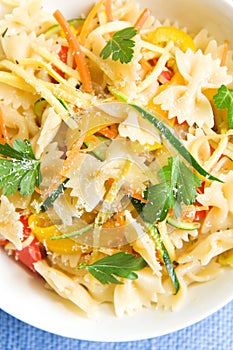 Bow tie pasta primavera