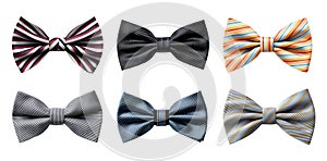 Bow ties bow ties of stripe pattern. Many assorted different range of colours
